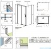 Radaway Idea Black Kdj ścianka boczna 110cm prawa szkło przejrzyste 387053-54-01R
